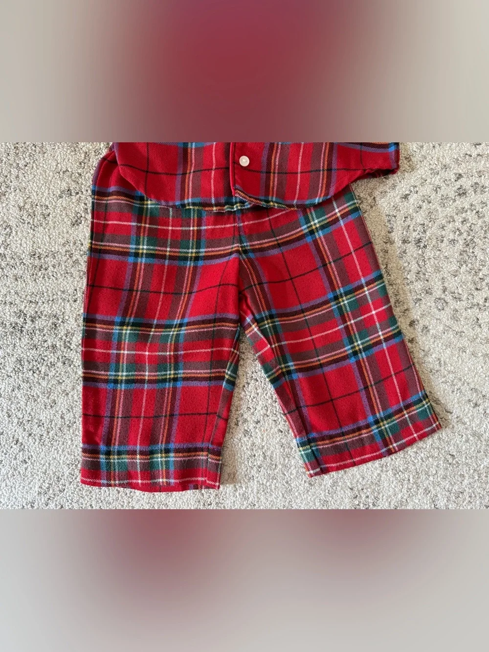 Baby Gap Plaid Flannel Pajamas Sz 12/18 M